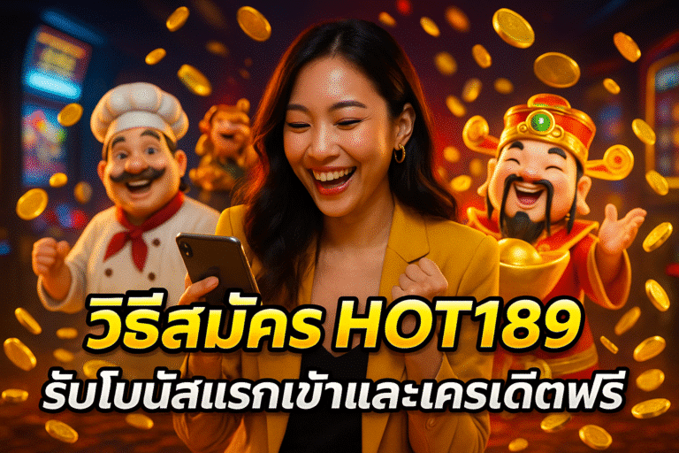 วิธีสมัคร HOT189 รับโบนัสแรกเข้าและเครดิตฟรี